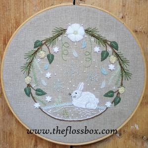 Winter Wreath Crewel Embroidery